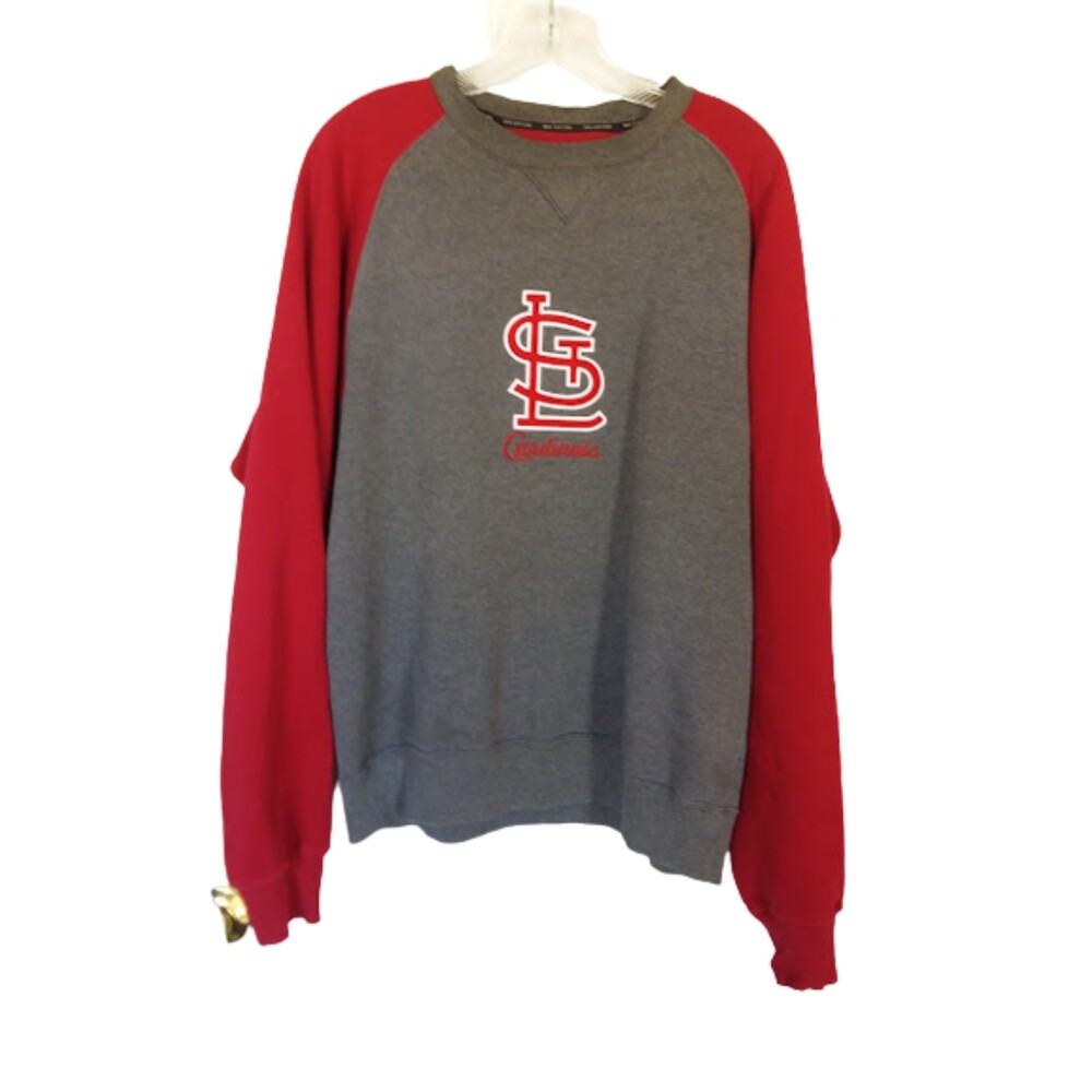 St Louis Cardinals Men's Large Raglan Sweatshirt Gear for Sports Big Cotton